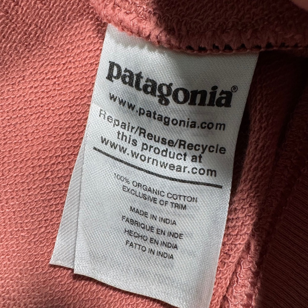 Patagonia P-6 Logo Sweatshirt Mens Medium Red Terracotta Organic Cotton Pullover - Picture 8 of 10